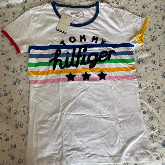 Tommy Hilfiger T-Shirt Petite Medium Brand New - Picture 1 of 2
